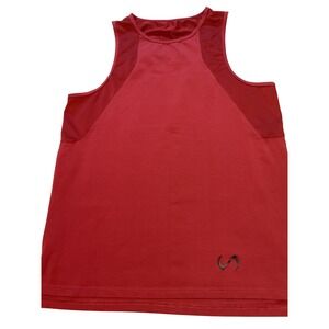 TLF Apparel Red Mesh Panel Athletic Tank Top Men's Medium Gym Workout Fitness